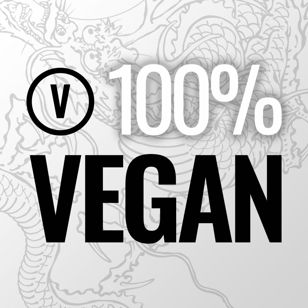 The Greys carbon black tattoo ink are 100% vegan